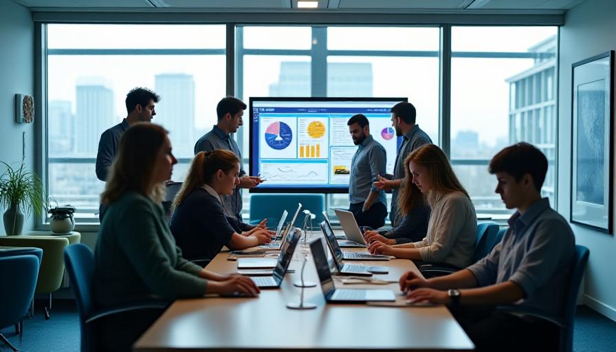 Modernes Büro in Berlin mit Fokus auf digitale Zusammenarbeit